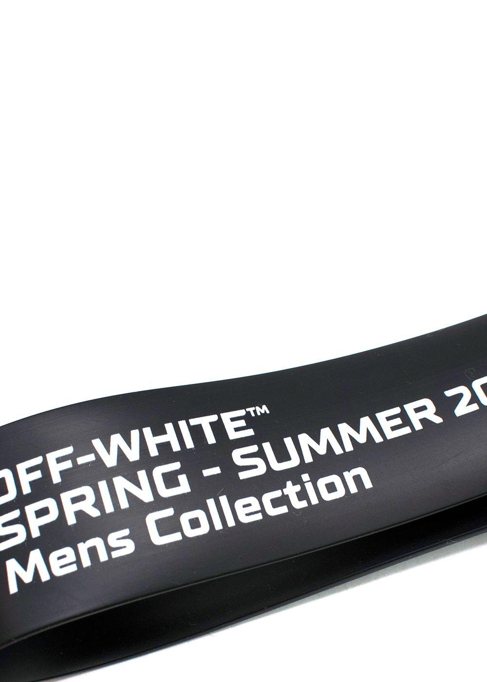 Off-White Black Rubber Logo Buckle Belt