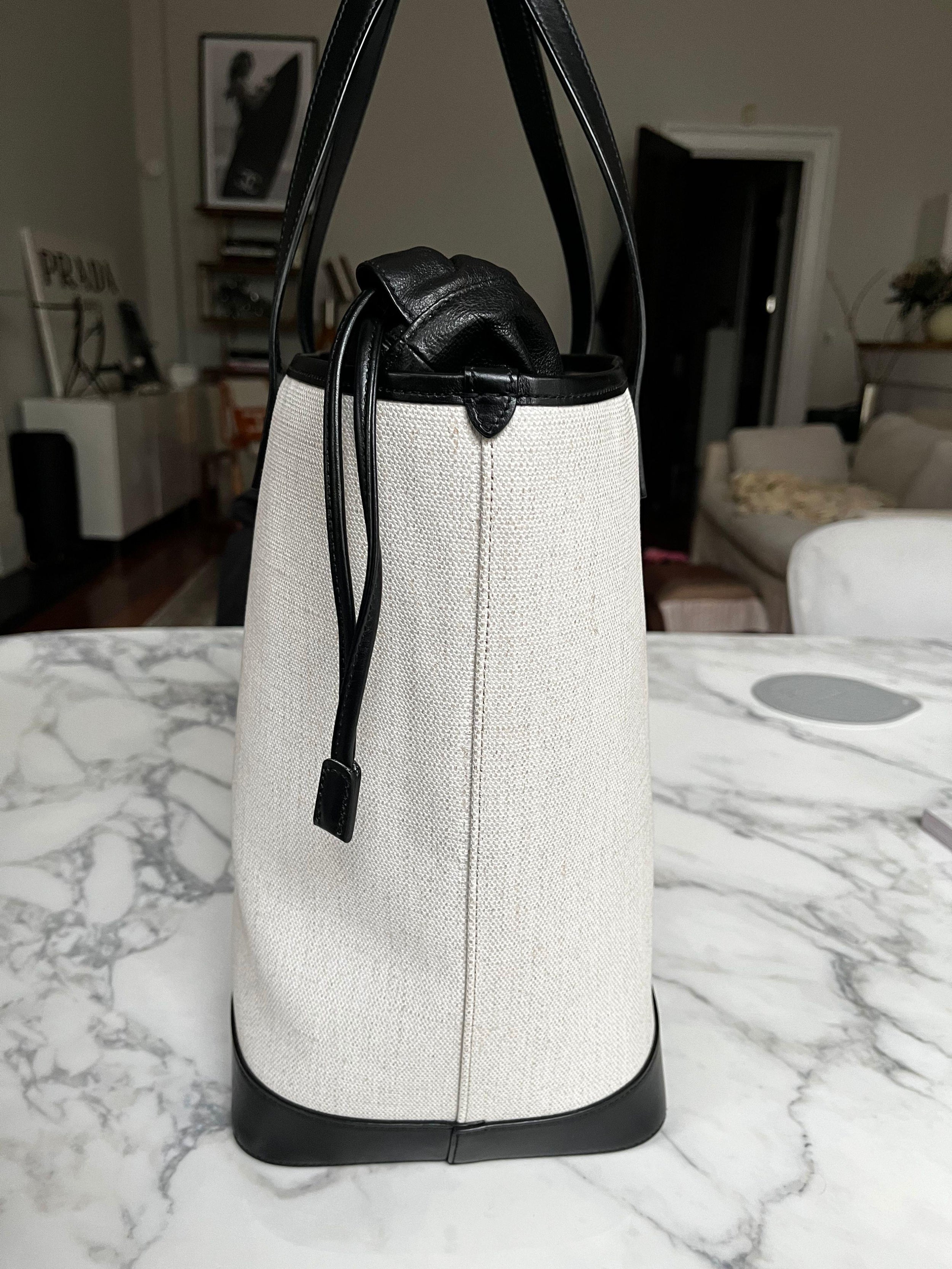 Saint Laurent Teddy Canvas Shopper Tote