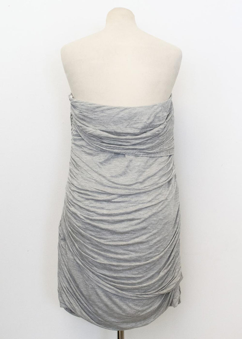 Camila and Marc Grey Strapless dress