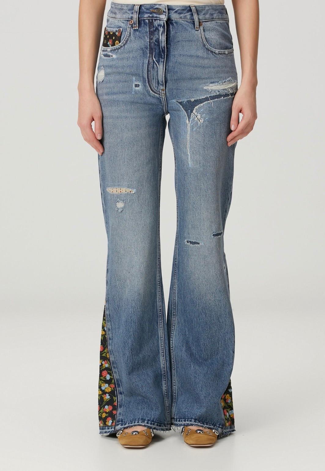 Valentino Embroidered Flared Jeans