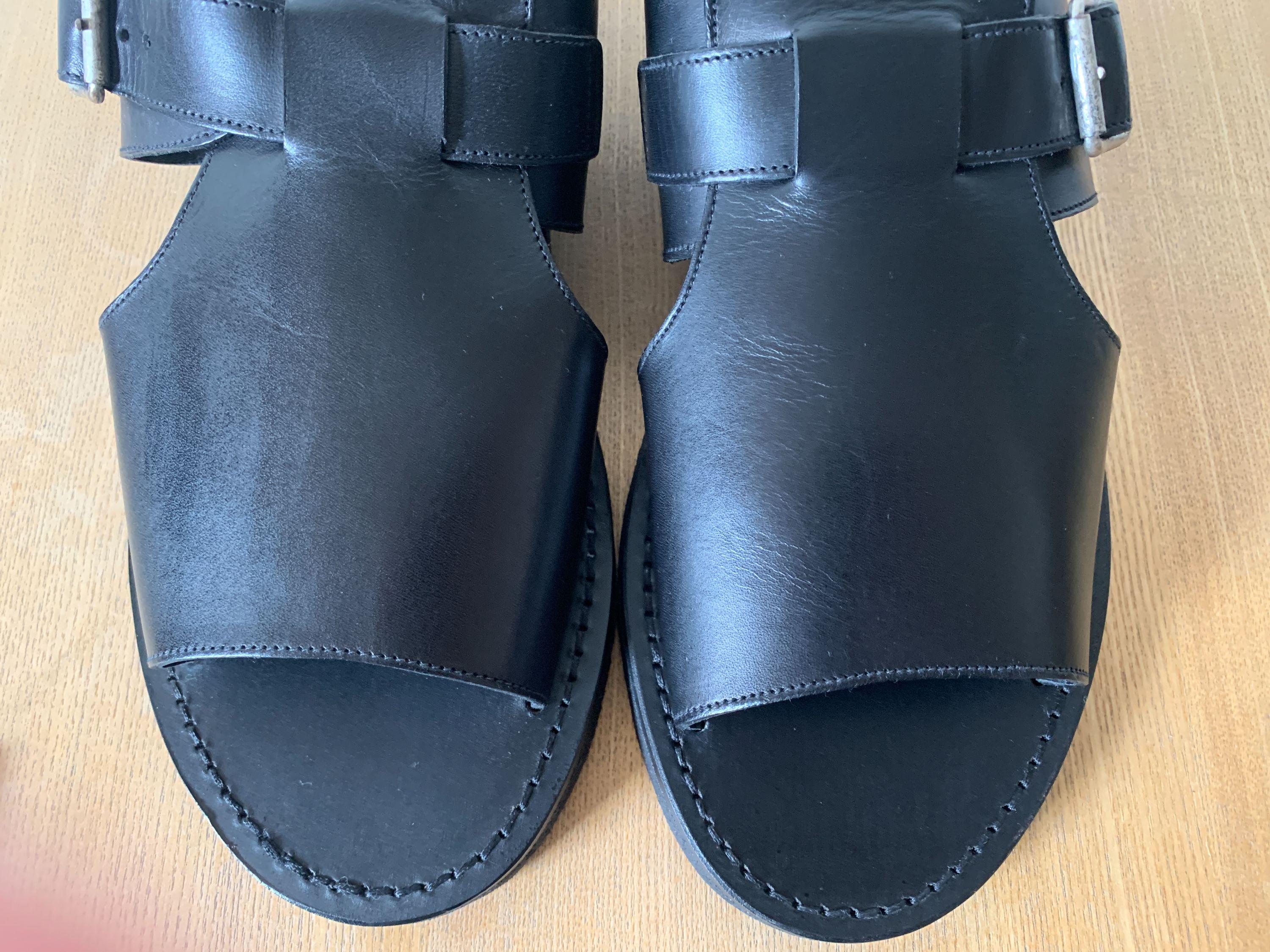 Margaret Howell Black Leather Men's Sandals