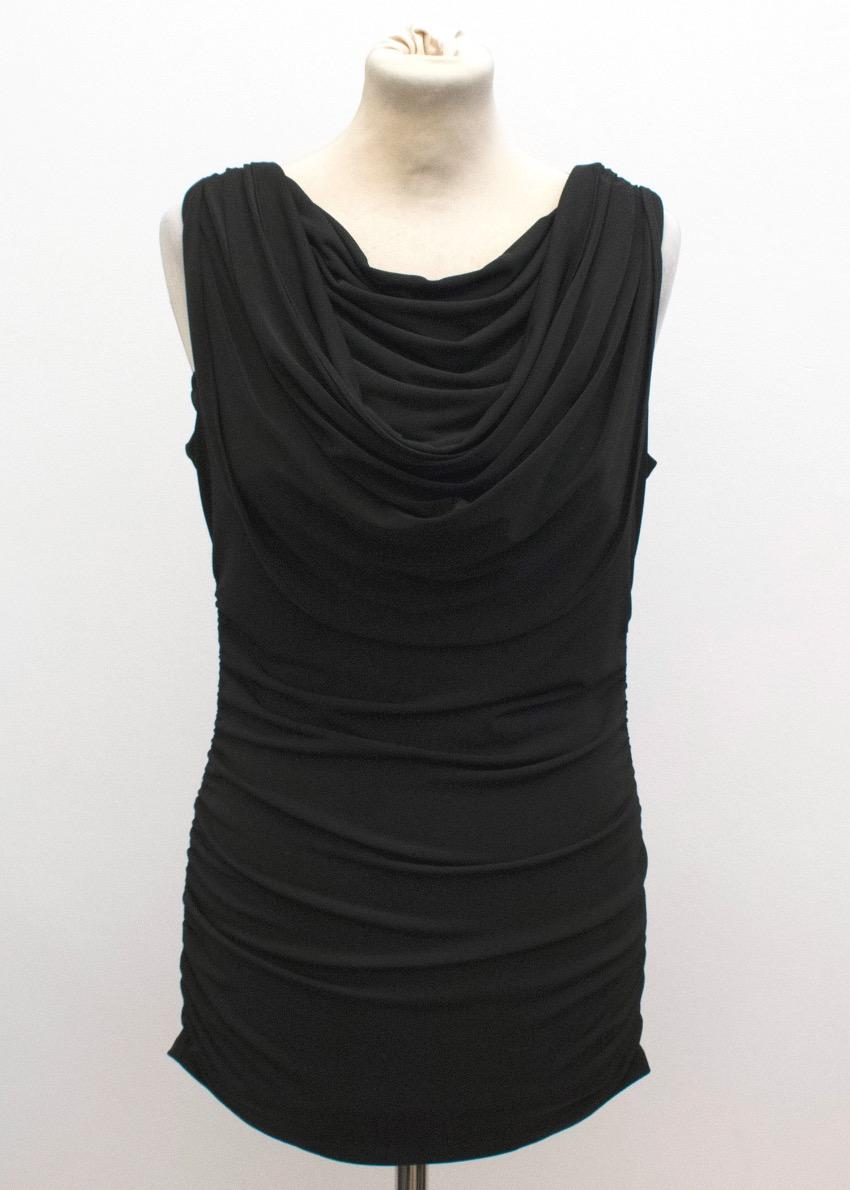 Michael Micheal Kors Black Buckle Top