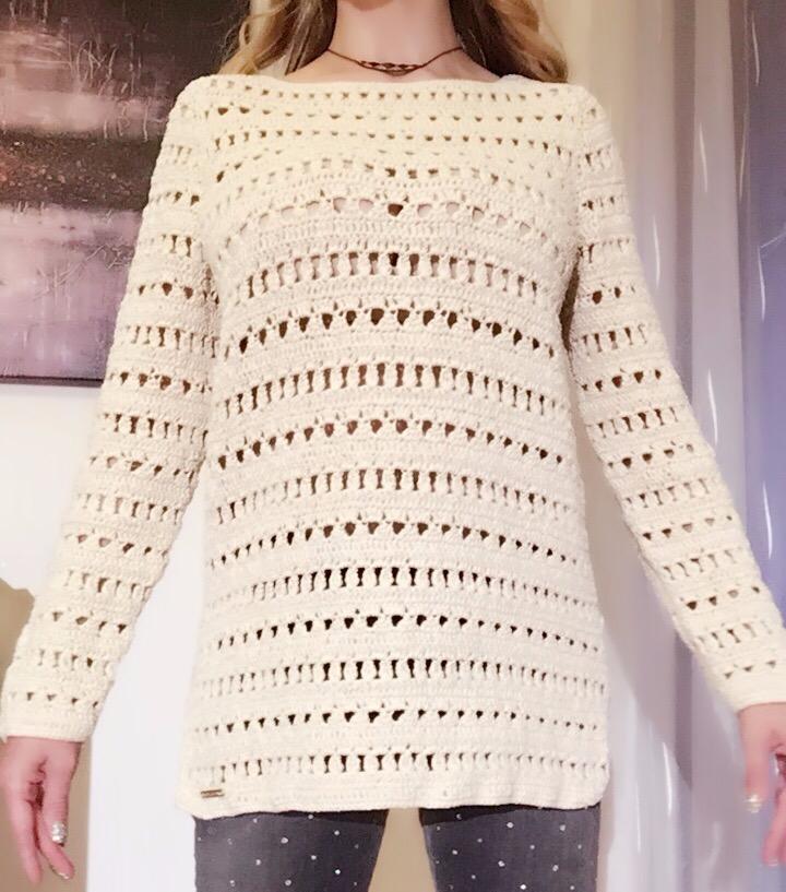 Michael Michael Kors Cream Crochet Tunic