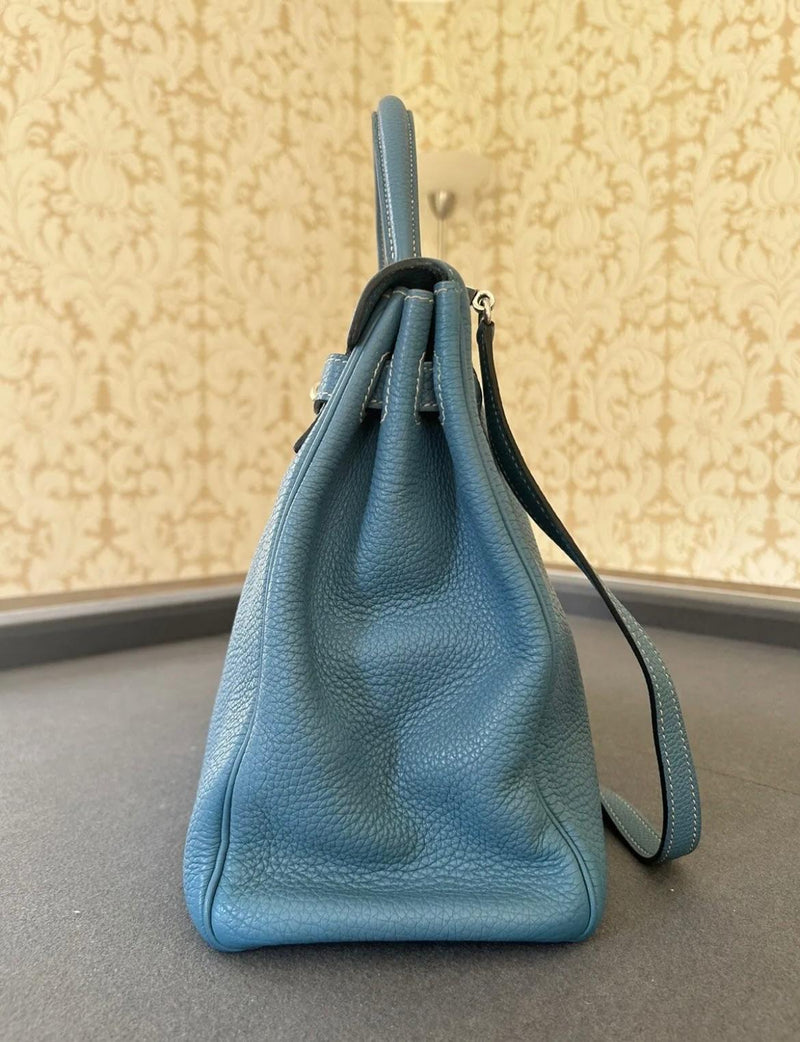 Blue Jeans Togo Leather Kelly Bag