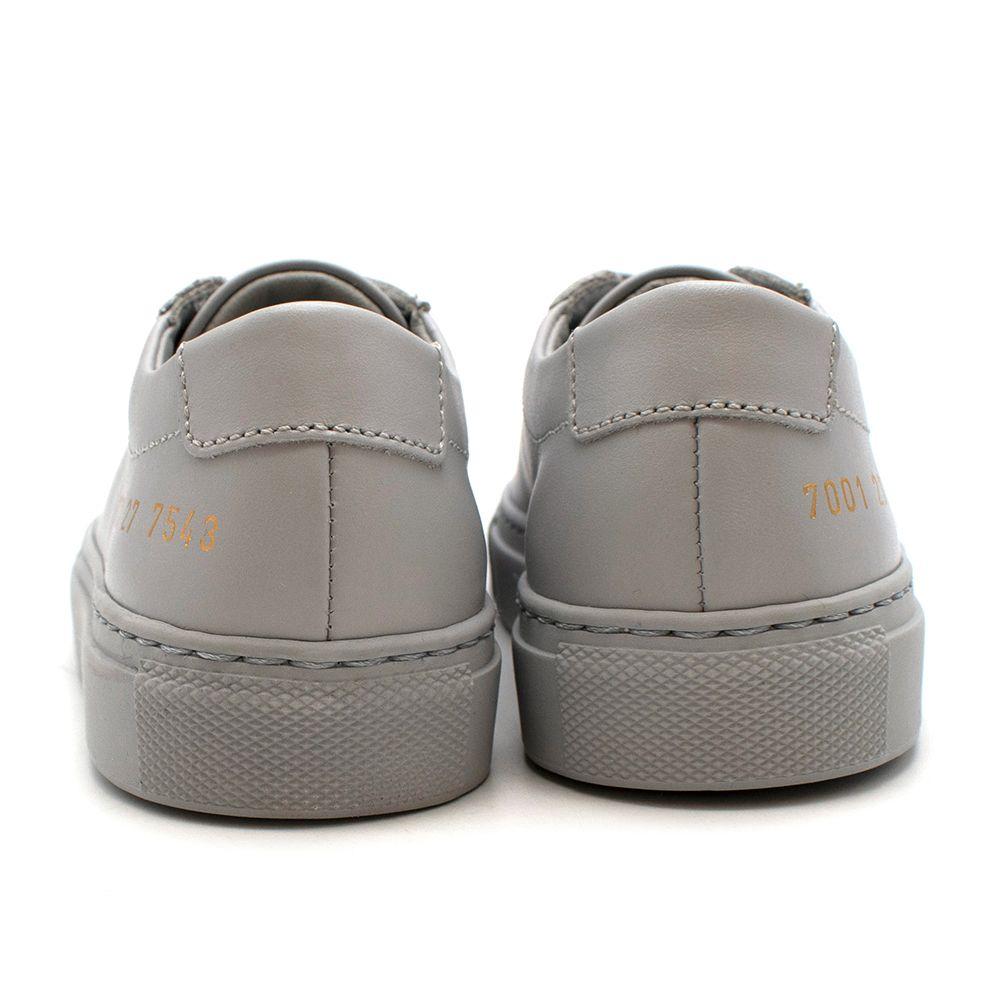 Achilles Grey Leather Trainers