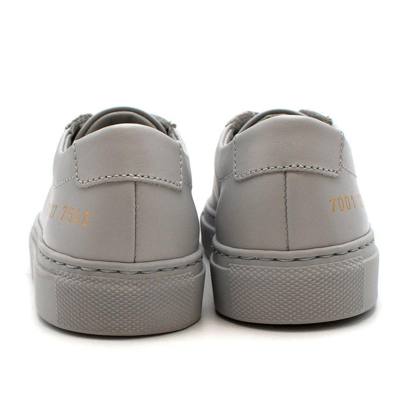 Achilles Grey Leather Trainers