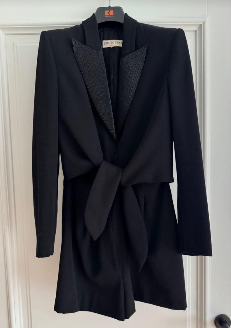 Pucci Black Tuxedo Shortsuit