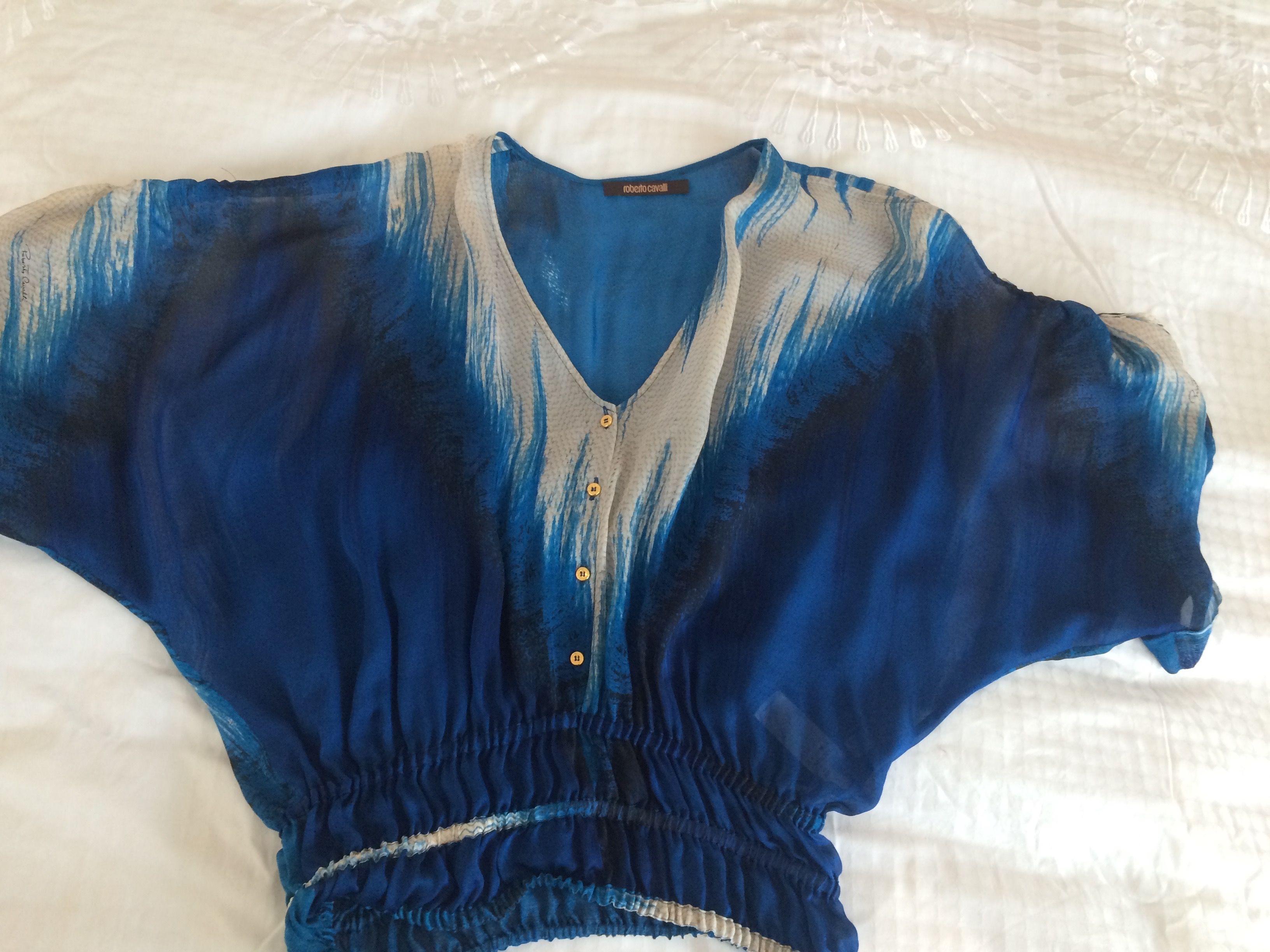 Roberto Cavalli Pure Silk Tie Dye Top