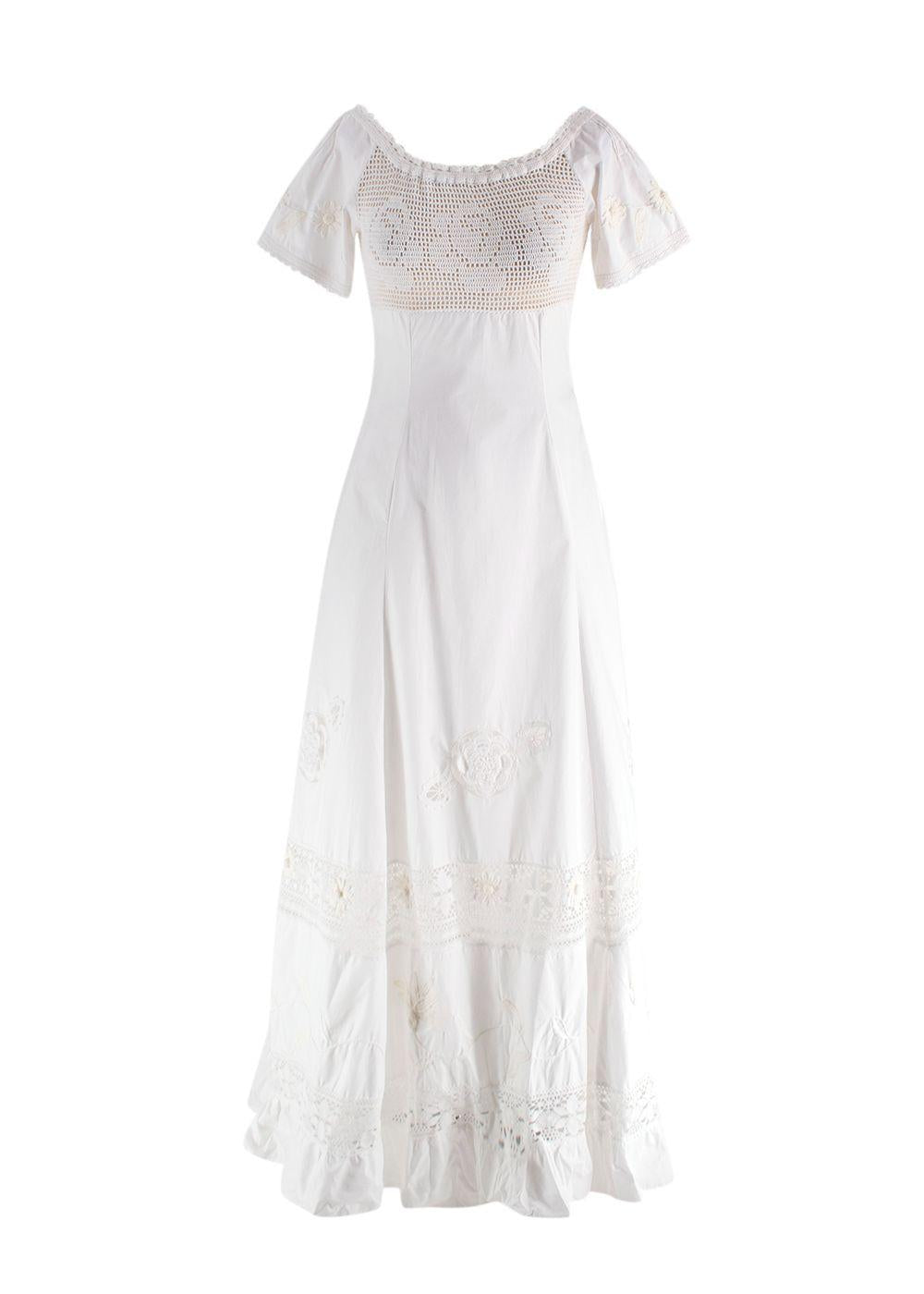 Aliai Forte White Dress with Lace Details
