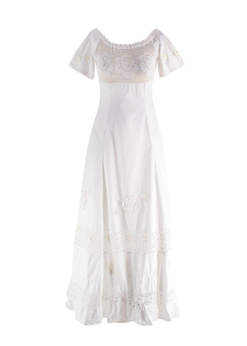 Aliai Forte White Dress with Lace Details