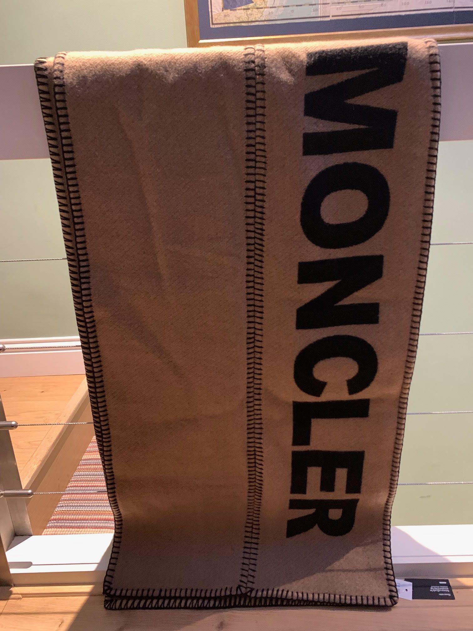 Moncler Beige Wool Blend Mantella Poncho