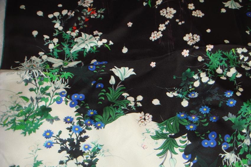 Givenchy Multicoloured Floral Print Silk Scarf