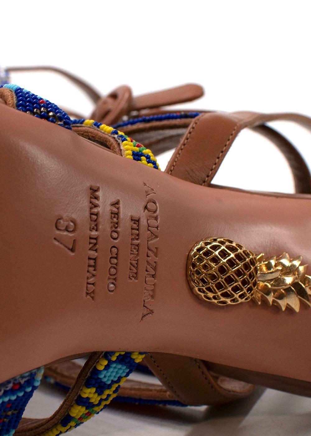 Aquazzura Beaded Strap Heels