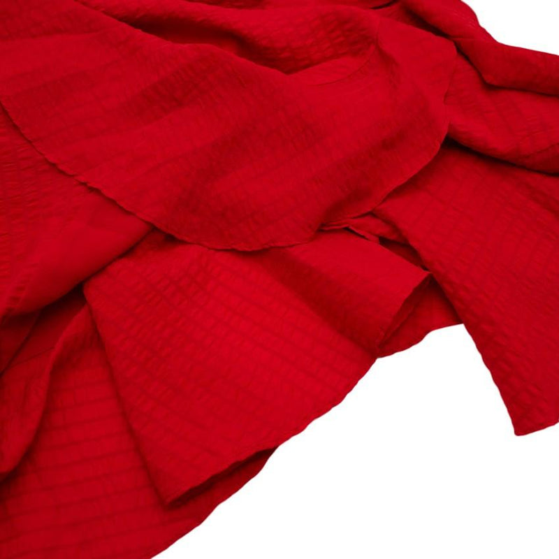 C/MEO Collective Red Advance Ruffle Wrap Dress