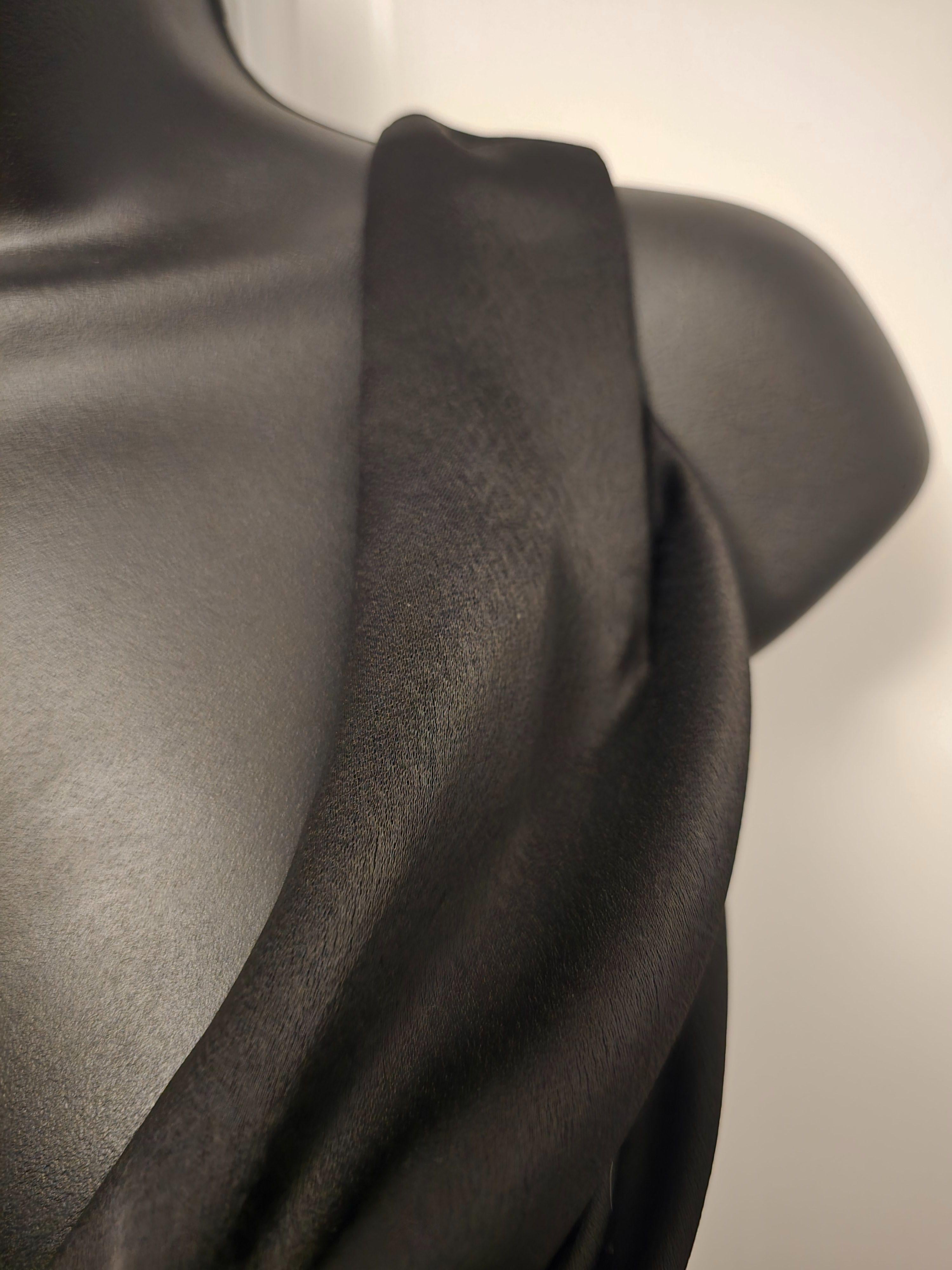 Rasario Black Cowl Neck Maxi Dress