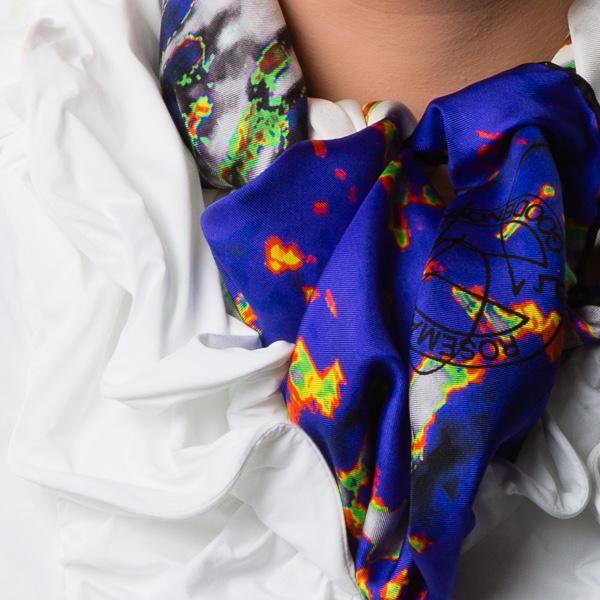 Rosemary Goodenough Blue Planting in Drifts V Silk Scarf