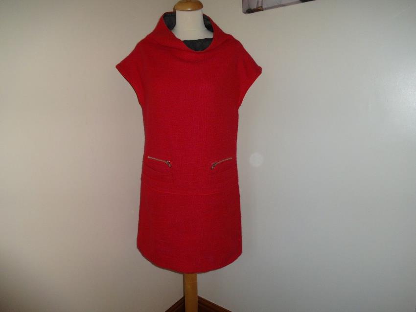 Marc Jacobs Lipstick Pink Wool Dress Size L