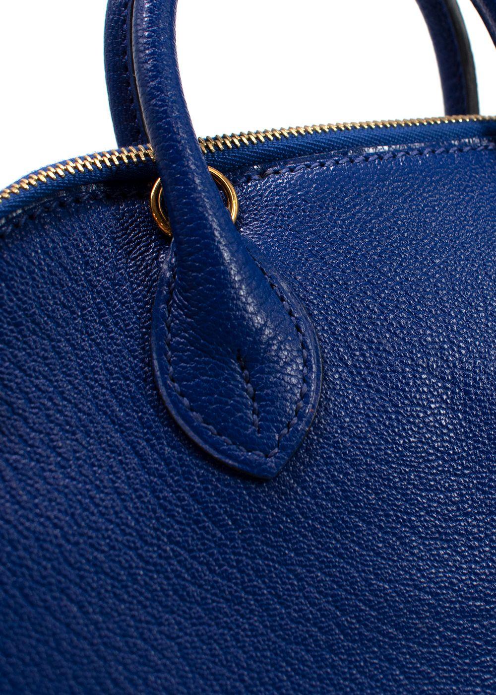 Hermès Bleu Electrique Chèvre Mini Bolide Bag GHW