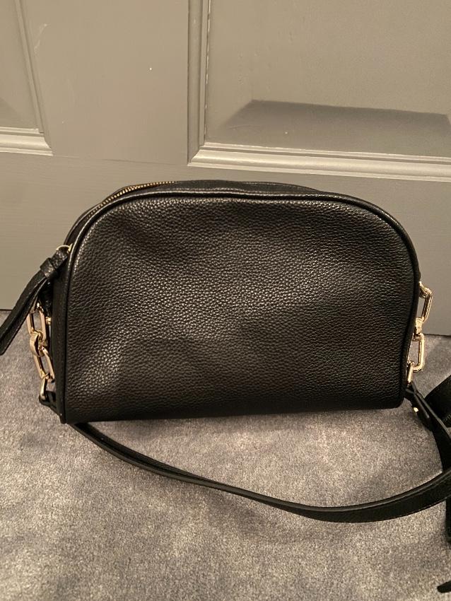 Kate Spade Black Grained Leather Crossbody Bag