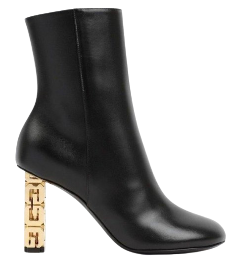 Givenchy Black Leather G Cube Ankle Boots