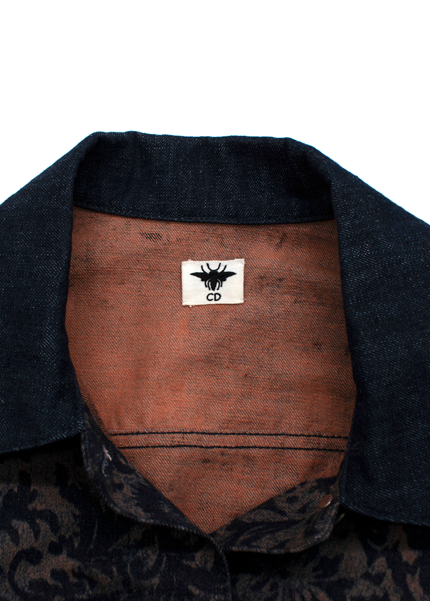 Dior SS23  Navy Paisley Printed Denim Jacket