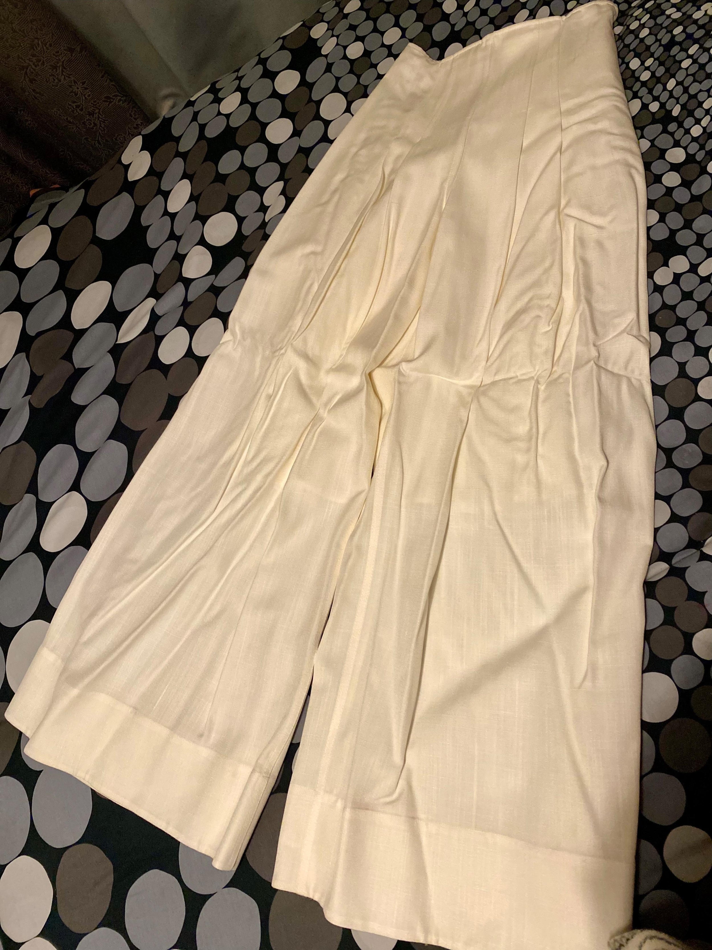 Ecru Le Pantalon Arcello Wide Leg Trousers