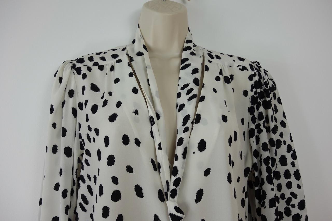 Rixo Polka Dot Moss Blouse