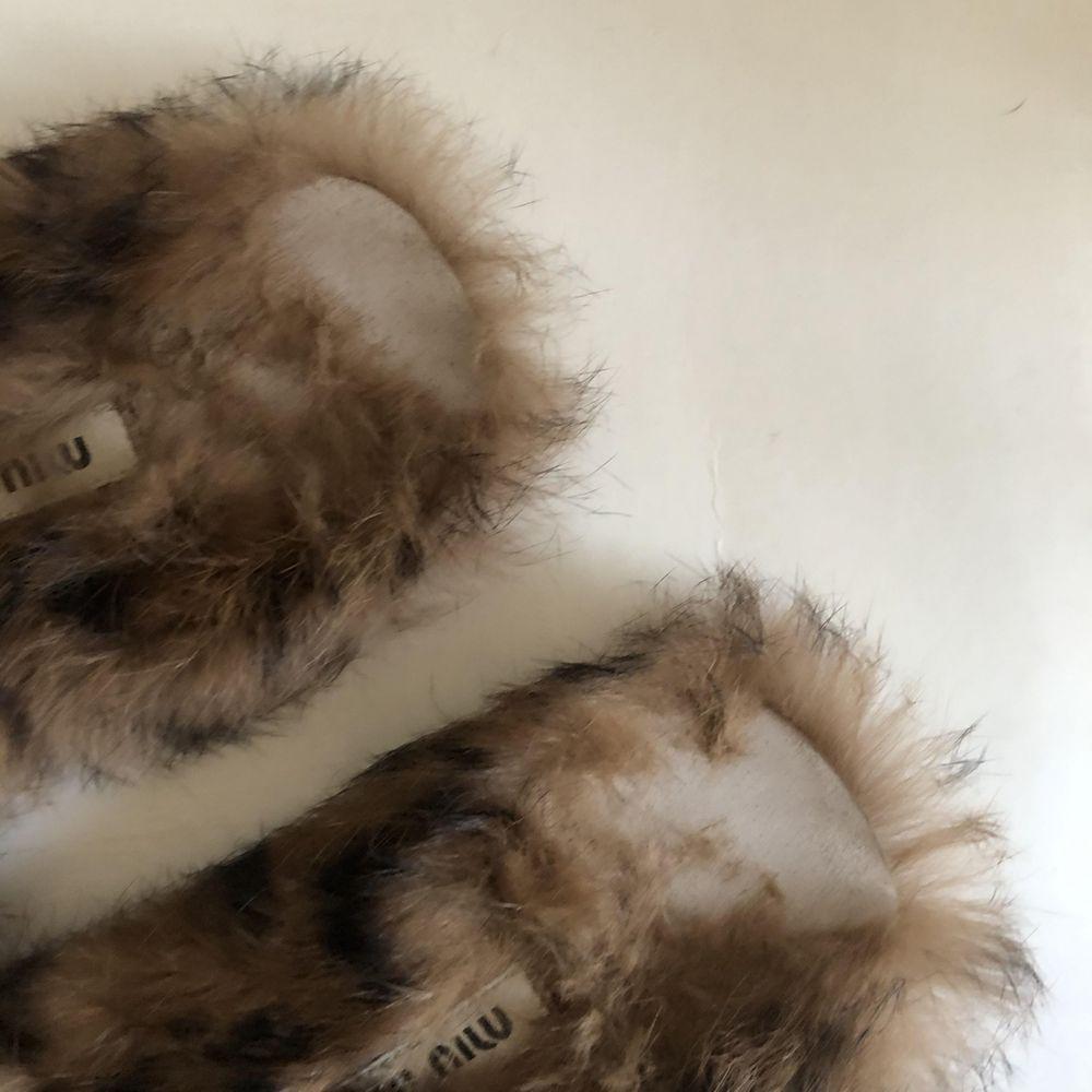 Embellished Faux Fur Slippers