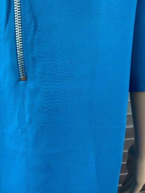 Blue Crepe Boom Boom Embellished Tunic Dress