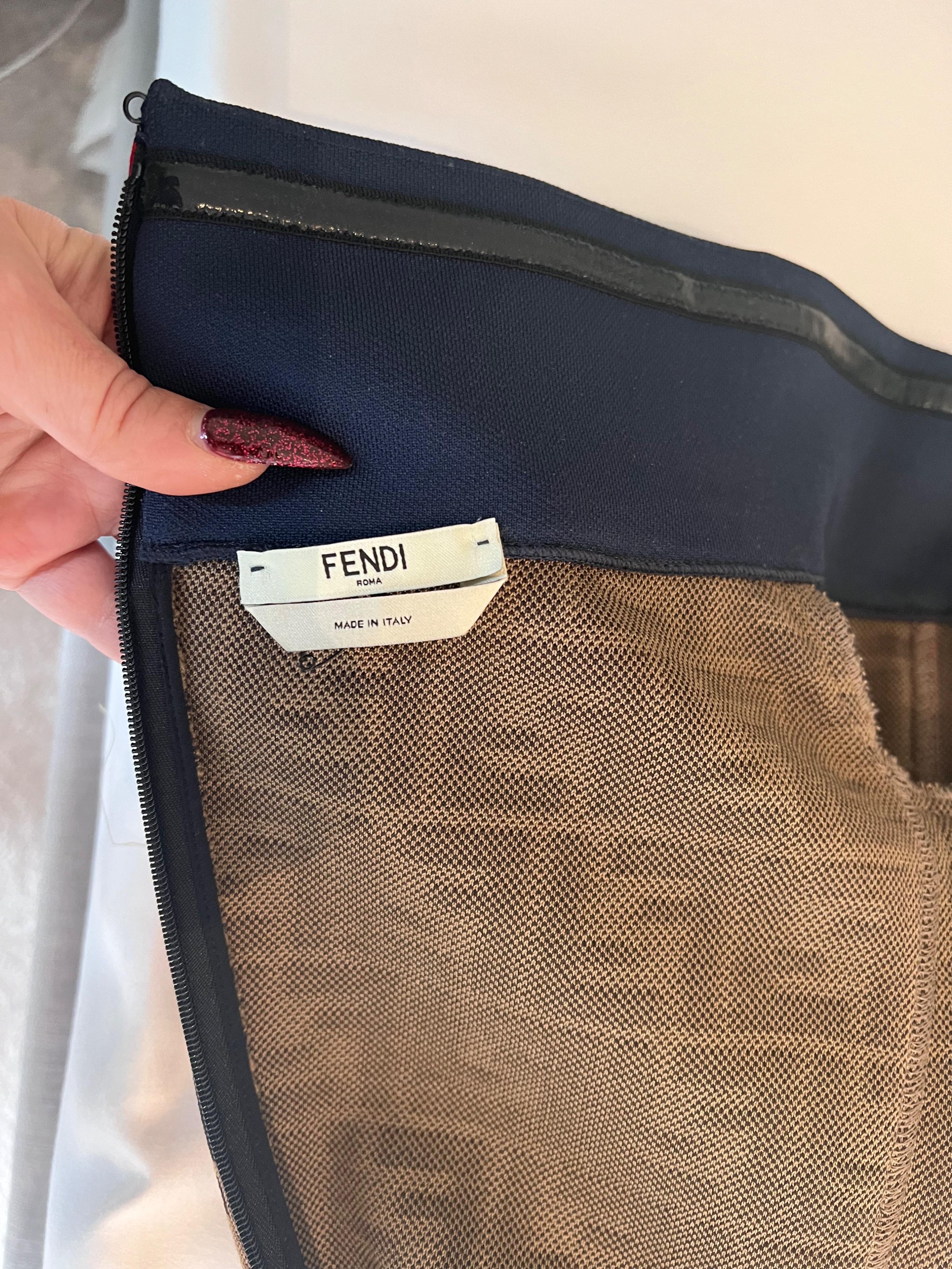Fendi x Fila Bardot Monogram Midi Dress