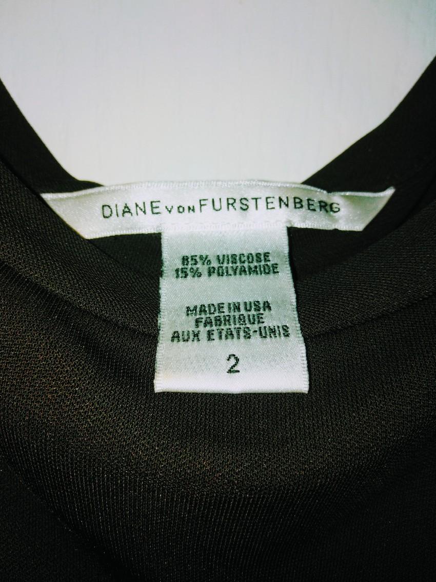Diane Von Furstenberg Black Classic Draped Dress