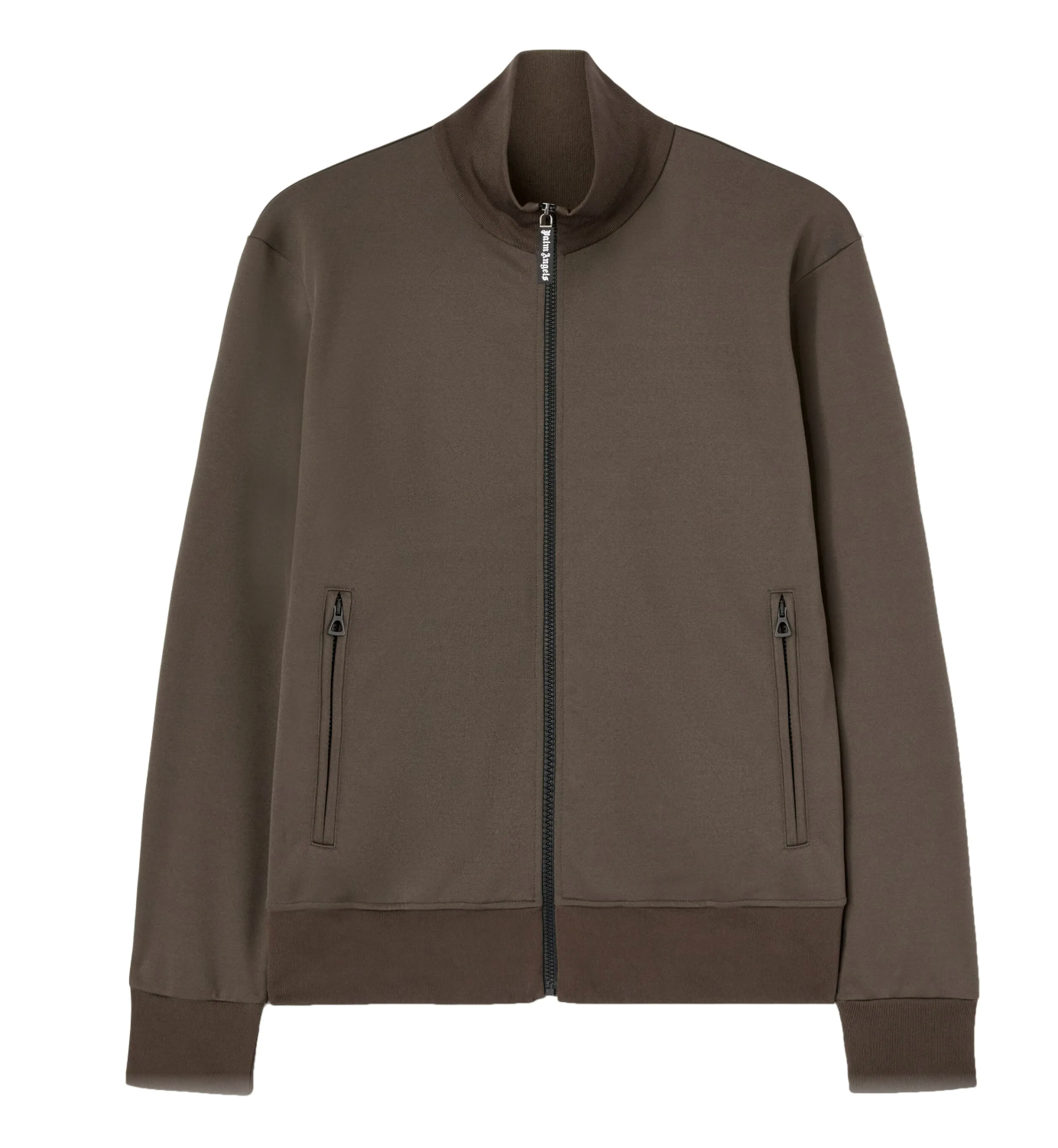 Palm Angels Black Logo Track Zip-Up Jacket