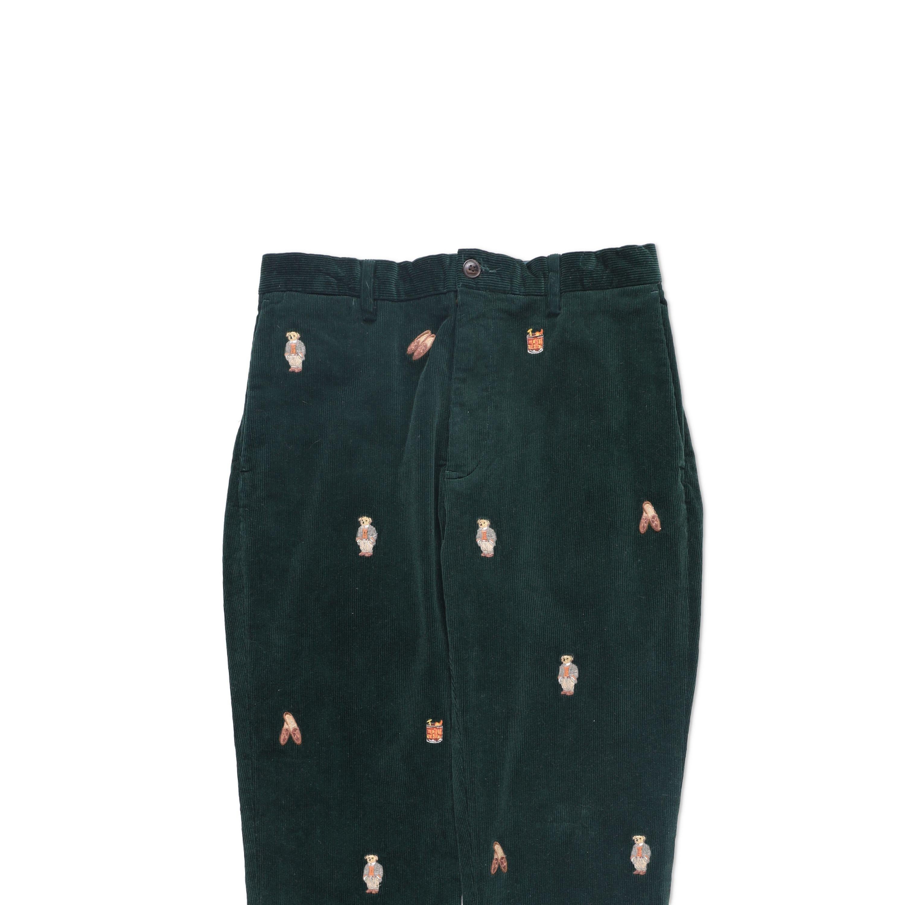 Polo Ralph Lauren Cotton Stretch Corduroy Embroidered Slim Fit Trousers