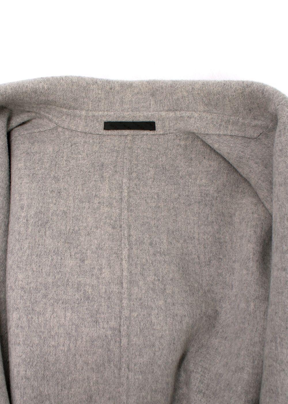 Acne Studios grey carise double face wool & cashmere coat