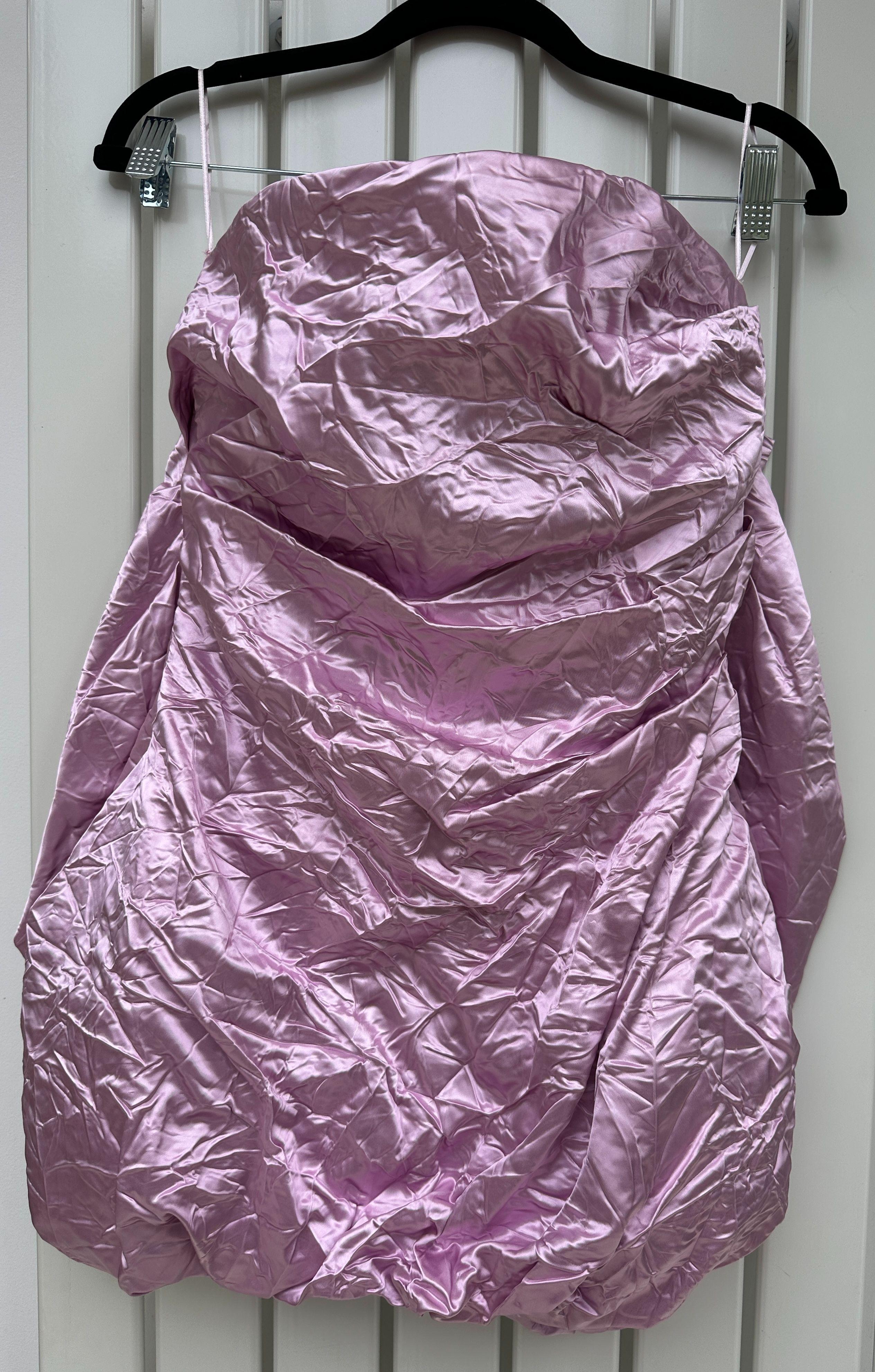 Pink Strapless Mini Dress
