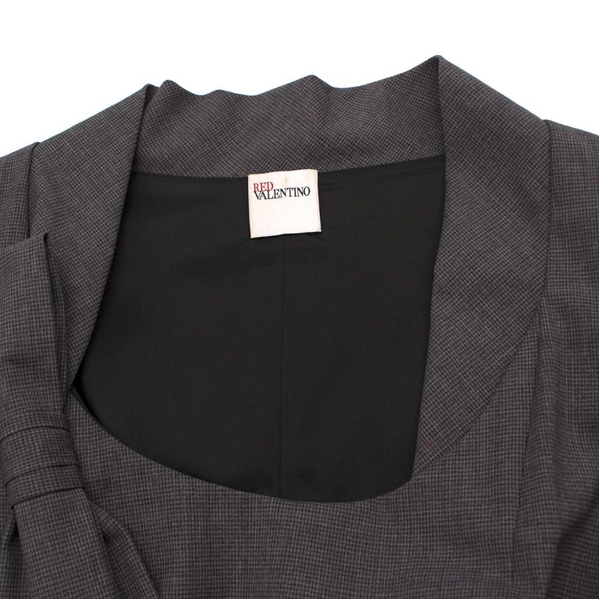 Red Valentino wool-blend houndstooth dress