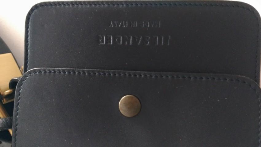 Jil Sander Black Laser Cut Madame Bag