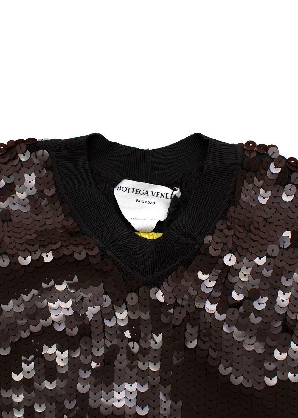 Brown & Green Sequin Runway Dress