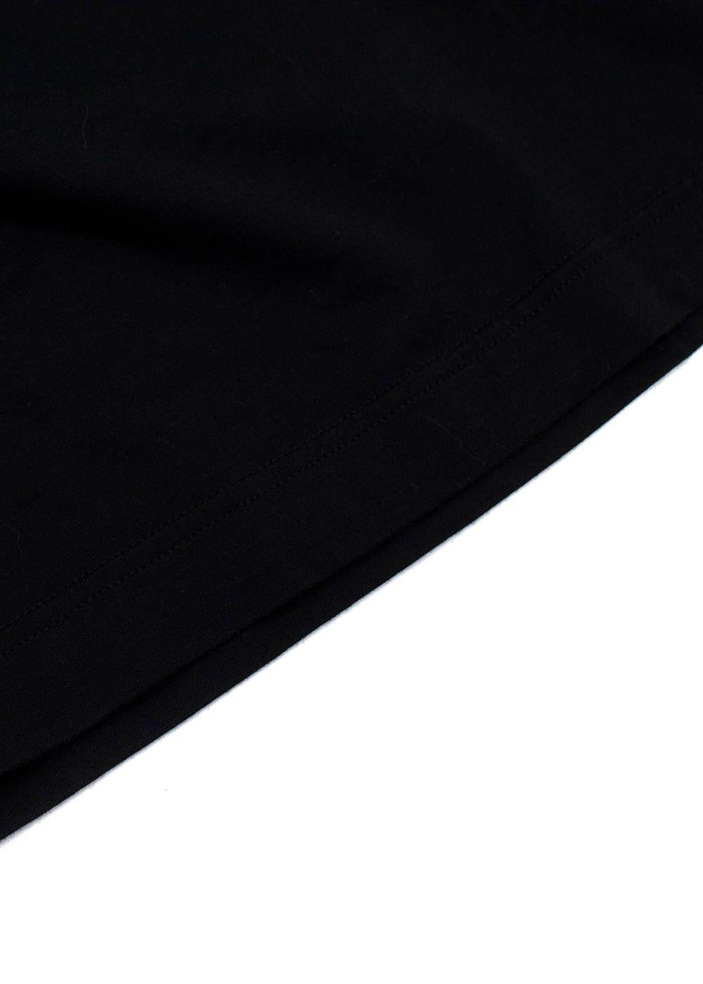Black Cotton Jersey Vest