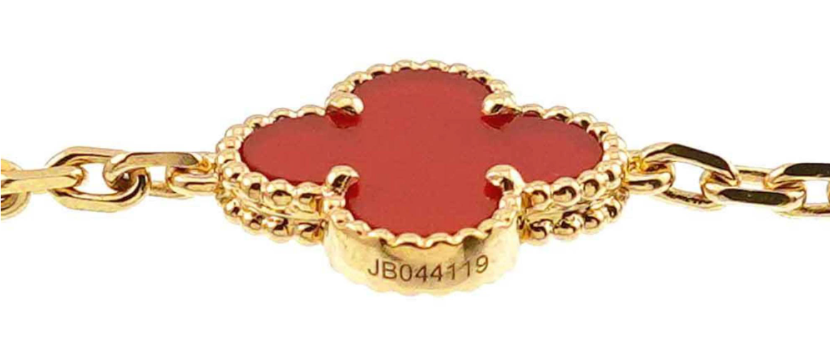 Van Cleef & Arpels Red Carnelian Vintage Alhambra Necklace