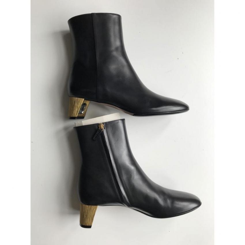 Gucci Black Leather Arielle Ankle Boots