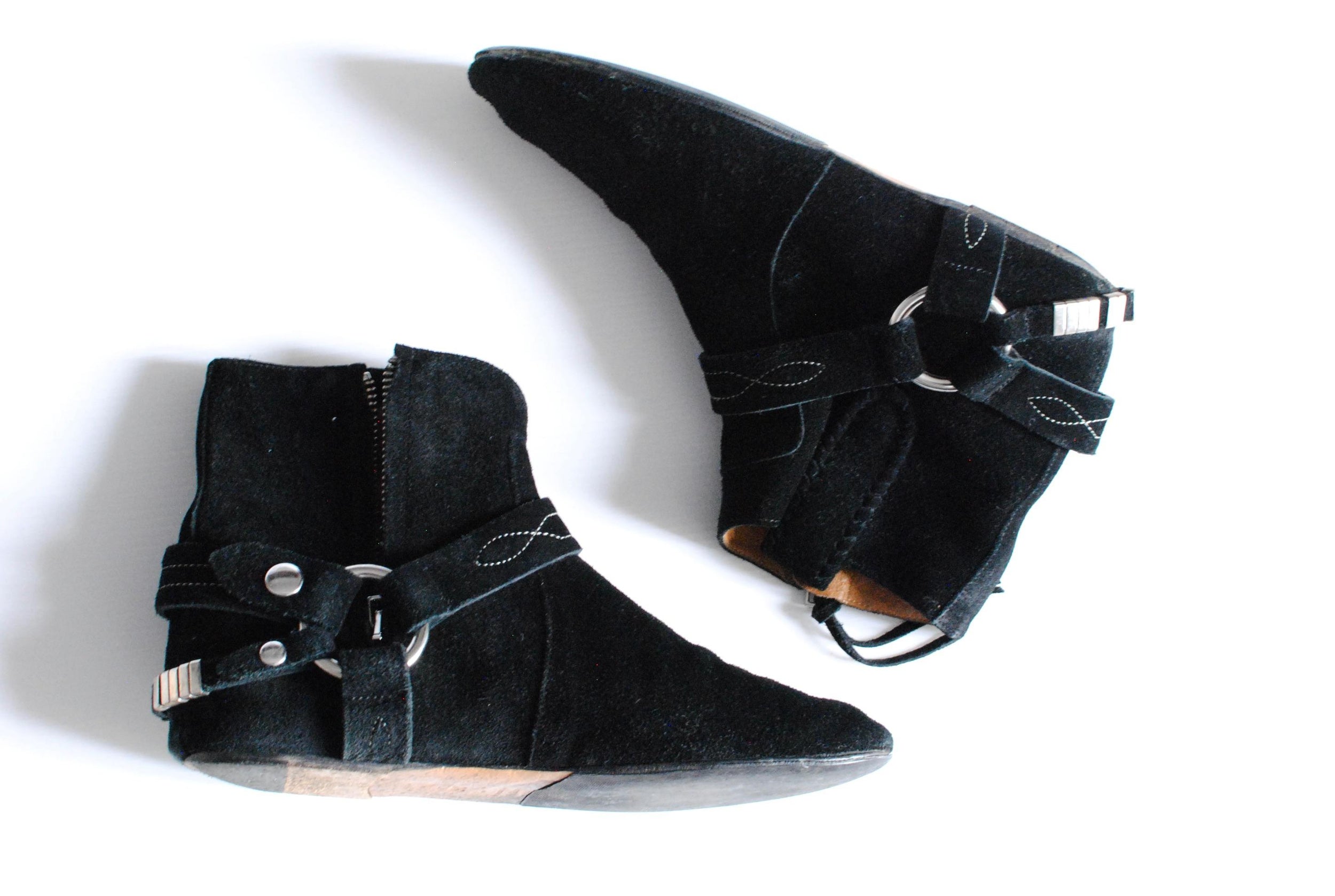 Isabel Marant Black Suede Gaucho Boots