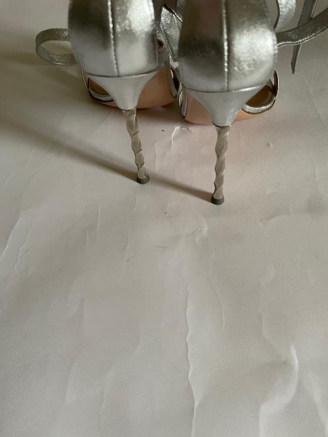 Gianvito Rossi Folie Metallic Anklewrap Sandal
