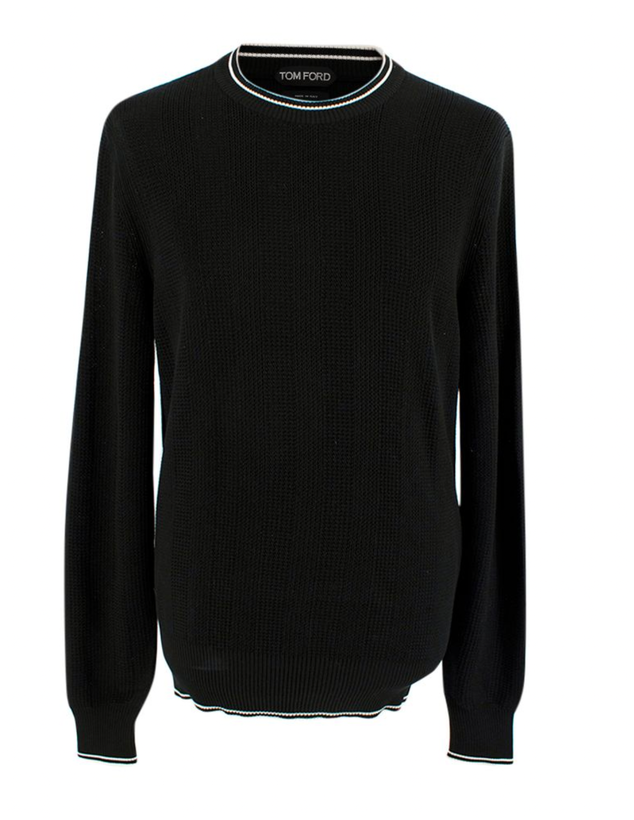 Tom Ford Black Silk & Cotton Knitted Jumper