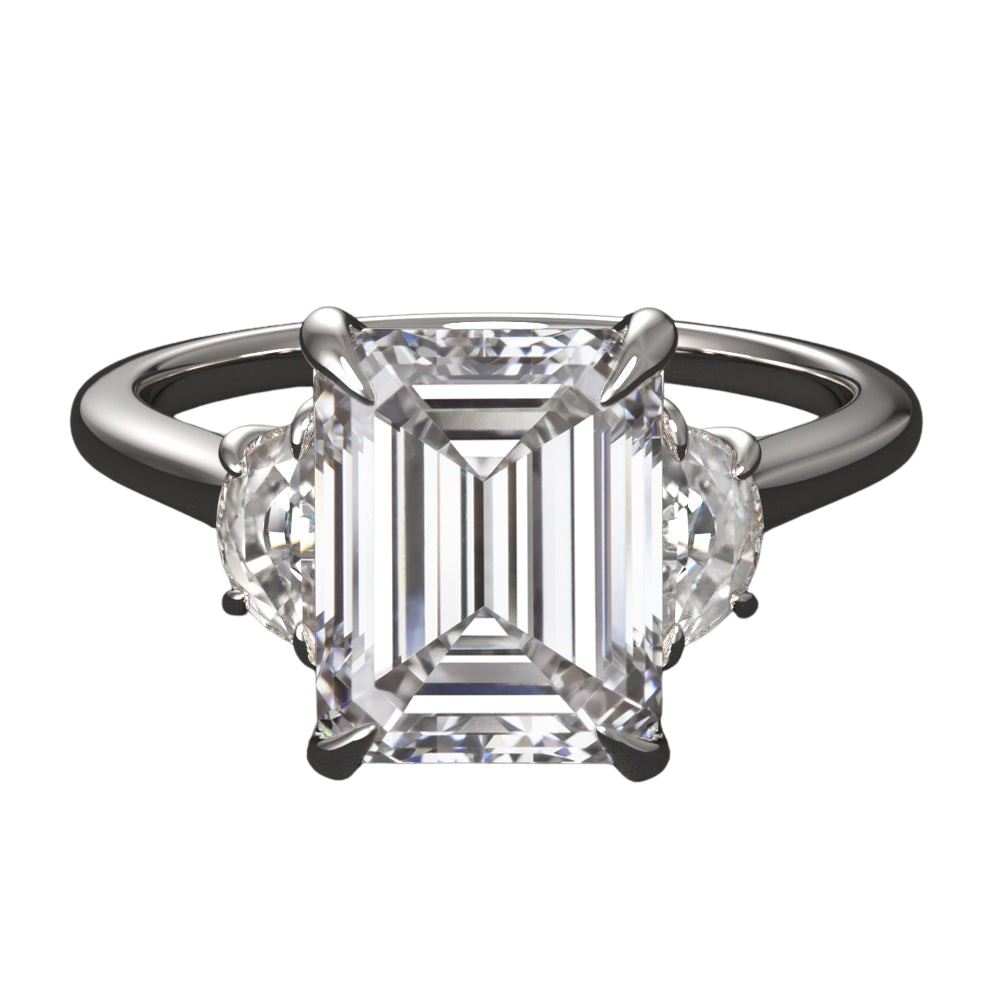 Lab Grown 2CT Emerald Cut Diamond Ring