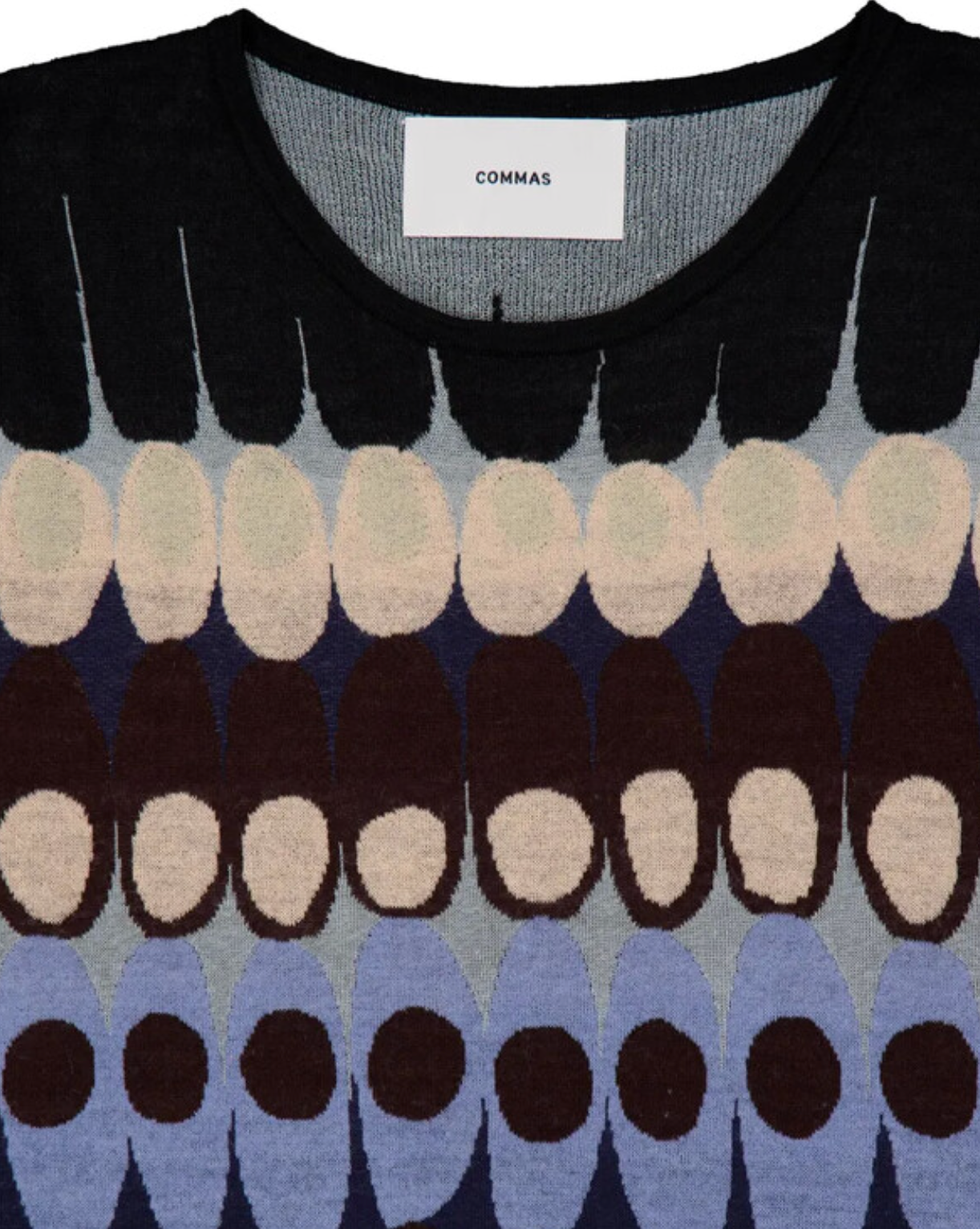 Commas Jacquard Crew-Neck Jumper