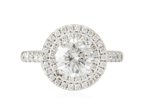 White Gold Round Brilliant Cut Diamond Ring