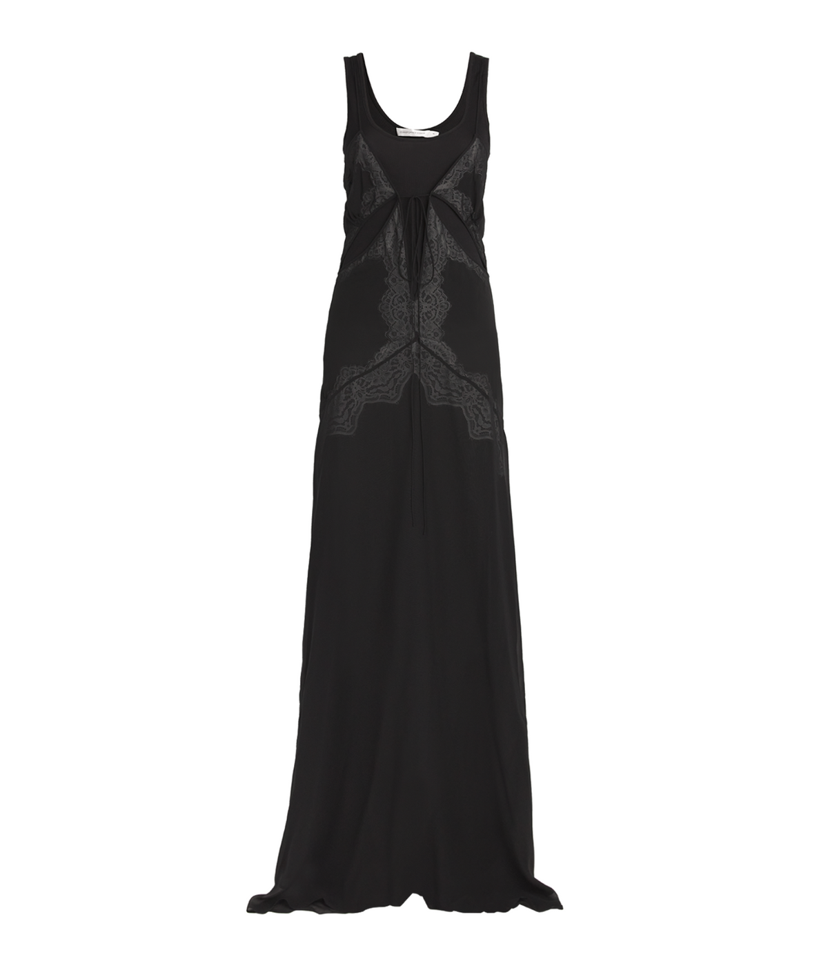 Christoper Cutout Lace Trimmed Silk Georgette Gown