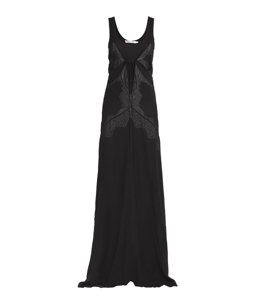 Christoper Esber Cutout Lace-Trimmed Silk-Georgette Gown