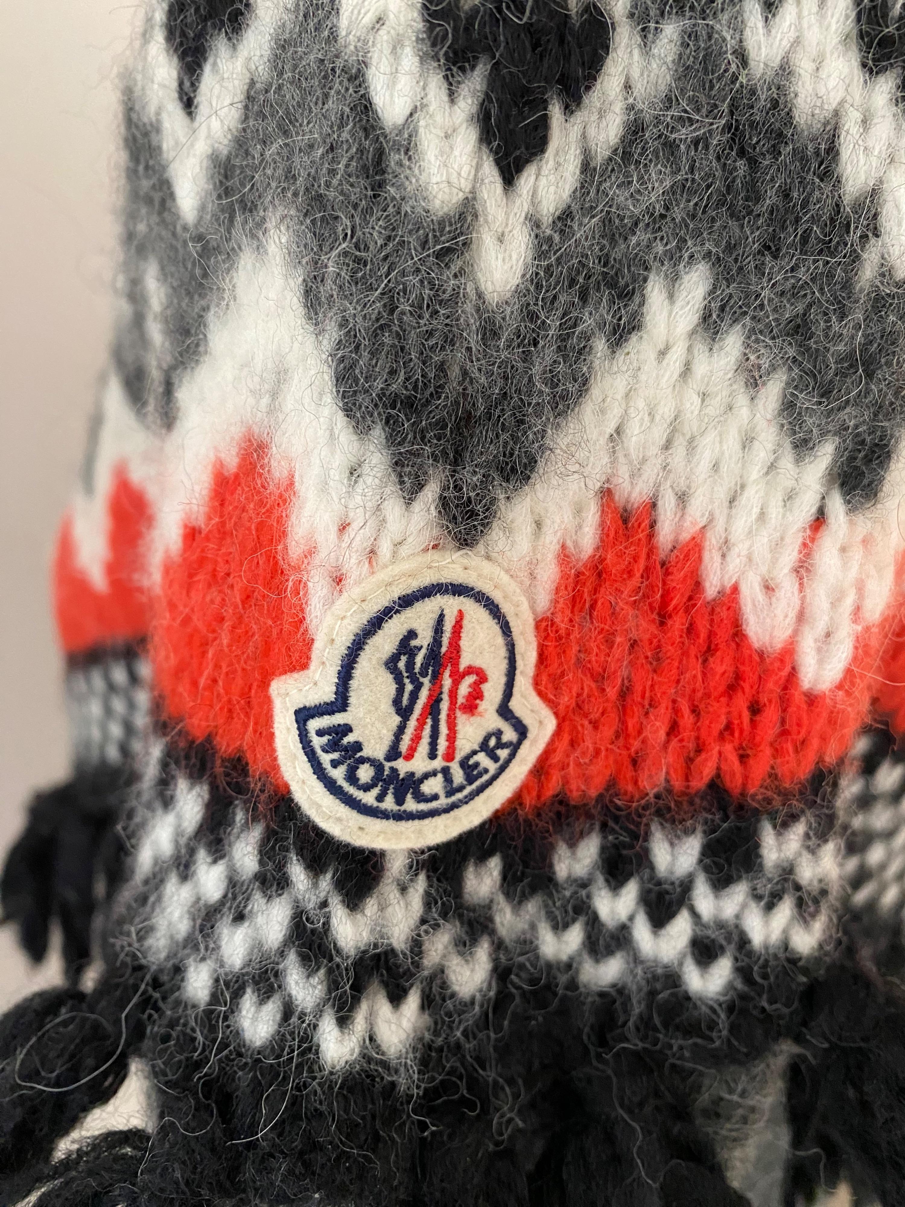 intarsia patterned fringed jumper
